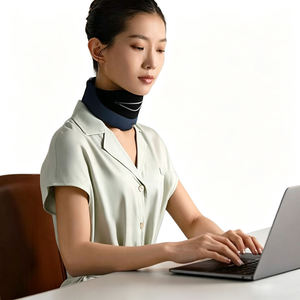 Nouveau modèle de masseur de cou, thérapie par impulsions thermiques, coussin de massage pour le cou, tout-en-un pour le cou et les épaules, polyester et nylon, unisexe - Product Image 1