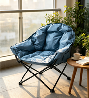 Fauteuil lune surdimensionné rembourré personnalisé, robuste, capacité 330 lbs, pliable, pour camping, canapé de luxe, portable, chaise de gym extérieure
