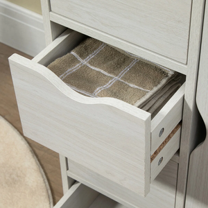 Armoire de rangement étroite et haute moderne avec tiroirs et porte pour la cuisine, le garde-manger, le bureau à domicile avec cet armoire d'appoint au design épuré - Product Image 5