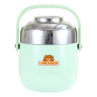 Boîte à lunch portable à double compartiment en acier inoxydable 304 isolée - Utilisation au bureau 1,5 L Facile à utiliser pour tous