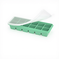 Bac de congélation portable en silicone avec couvercle – Moules à soupe et à glaçons de type vertical – Conteneur de stockage alimentaire grande capacité