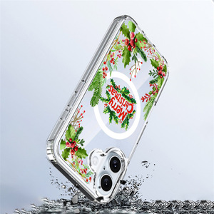 <span class=keywords><strong>Coque</strong></span> de téléphone portable à thème de Noël mignon pour <span class=keywords><strong>iPhone</strong></span> 16 Plus 17 Air Pro Max, <span class=keywords><strong>coque</strong></span> transparente magnétique antichoc, <span class=keywords><strong>coque</strong></span> arrière - Product Image 2