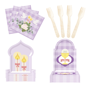 DAMAI - Vajilla Desechable para Fiestas de Revelación de Género de Bebé, Platos y Servilletas de Papel para Baby Shower, Decoraciones para 8 Invitados - Product Image 5