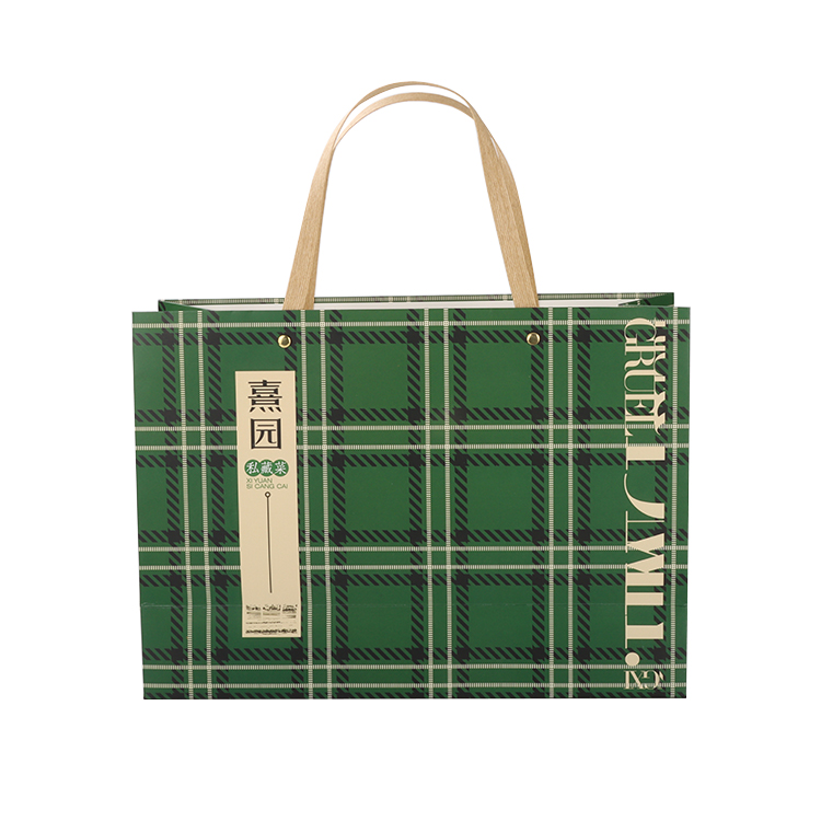 Promotional eco friendly plastic kraft shopping bags with logos