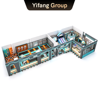 Grandes structures de jeux intérieures personnalisables en alliage, trampolines, toboggans d'aventure, salon de repos, centres de divertissement familial, marque YiFang