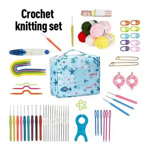 Kit de démarrage au crochet de haute qualité en gros, outils et accessoires de tricot, fournitures artisanales DIY pour débutants, rangement et transport pour la broderie - Product Image 6