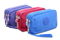Dompet Kanvas Mini Wanita, Tas Tangan Resleting, Dompet Kanvas Pendek Anti Air untuk Pelajar dan Olahraga, Dompet Nilon