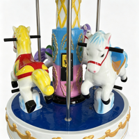 Manège de dessin animé pour enfants, mini carrousel à monnayeur, équipement de manège à chevaux rotatifs pour enfants