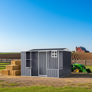 EG0909-H180 Abri de jardin préfabriqué à <span class=keywords><strong>prix</strong></span> d'usine, bâtiment de stockage extérieur en métal avec étagères - Product Image 3