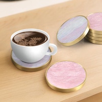 Sous-verres modernes personnalisés en laiton et résine, écologiques, durables, réutilisables et résistants à la chaleur, vente en gros usine CHENLANG