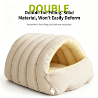 Lit pour chat d'intérieur, nid apaisant rond en forme de beignet, lit en peluche lavable pour chaton, lit confortable anti-anxiété pour petits chiens