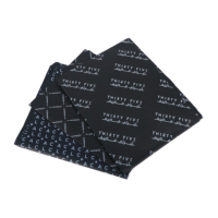 Papier de soie noir personnalisé avec impression de logo, emballage cadeau de Noël, papier de soie coréen pour fleurs