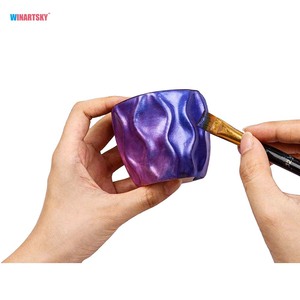 Sơn acrylic óng ánh, 18 màu, chai 2 oz/60ml, chuyển màu, sơn trên đá, gỗ vải, vải, gốm & đá - Product Image 4