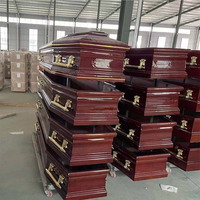 Ataúd de Madera Blanco Estilo Europeo con Interior de Terciopelo, Capacidad de 1000L, Ajustable para una Entierro Elegante