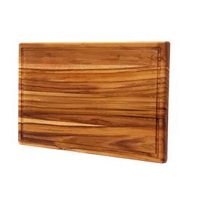 Encargo al por mayor natural rectángulo cocina de madera gruesa de la tabla de corte de madera
