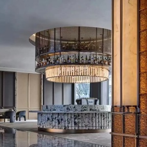 현대적인 디자인 가정용 대형 천장 샹들리에 호텔 클럽 게스트 하우스 로비 프런트 데스크 레저 커피 바 공간 - Product Image 5