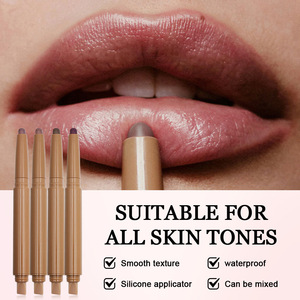 MLM Vegan Cruelty Free Waterproof Long Lasting Retractable Double Sided LipLiner With Silicone Brush Private Label <b>Lip</b> <b>Liner</b> - Product Image 3