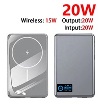 QSF Power Bank Magnétique Sans Fil Sûr 10000mAh PD 22.5W Charge Rapide Chargeur Portable Fin en Aluminium avec Protections Multiples