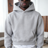Ensemble survêtement streetwear personnalisé de haute qualité, 100 % coton, coupe oversize, avec pantalon de survêtement et sweat à capuche pour homme, modèle vierge pour fabricant