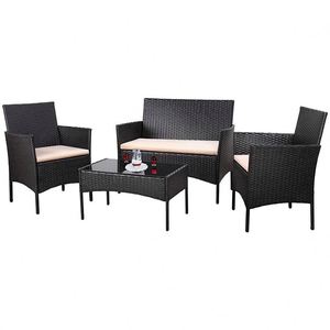 Fauteuil à bascule d'extérieur <span class=keywords><strong>en</strong></span> rotin PE personnalisable à faible MOQ, ensemble de chaises à bascule <span class=keywords><strong>en</strong></span> osier <span class=keywords><strong>pour</strong></span> véranda et jardin - Product Image 6
