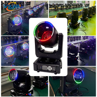 CE Sailwin Lumières de Scène Mini 230W 7R Lyre Sharpy Projecteur à Tête Mobile Beam Gobo Avec Bande Anneau LED pour DJ Événement Fête Club