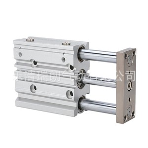 Cilindro Neumático de Tres Varillas con Cuerpo de Aluminio, Doble Acción, con Interruptor Magnético para Automatización Industrial - Product Image 2