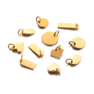 Ciondoli con Logo incisi in acciaio inossidabile placcati in oro <span class=keywords><strong>gioielli</strong></span> risultati per festa regalo placcato matrimonio accessori per la creazione di <span class=keywords><strong>gioielli</strong></span> - Product Image 4