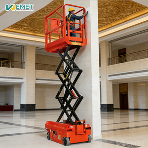 Mini Portable <span class=keywords><strong>Scissor</strong></span> Lift 4.6m Platform Lift Elektrik Kecil Berpenggerak Sendiri untuk Perawatan Lorong dan Koridor Sempit - Product Image 1