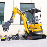 Excavator Mini Crawler TOROS 1.8 Ton Terlaris Bersertifikasi CE EPA, Alat Penggali Kecil untuk Pekerjaan Pengolahan Tanah di Kebun dan Pertanian