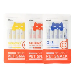 Dilisa Cat Stick Versión en Inglés, Snacks Líquidos para Gatos, Alimento Húmedo para Gatos, 15g, Aumento de Peso, Gráfico de <span class=keywords><strong>Gato</strong></span> de Dibujos Animados, 18 - Product Image 1