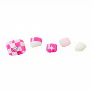 Tita Professional 14-Piece Pedi Tip Kits KITSCH Design <b>Nail</b> Tips Easy Application Long Lasting Toenails South Korea - Product Image 2