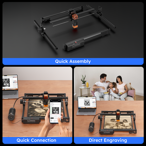 Cortadora Láser Pequeña de Alta Velocidad y Precisión para Escritorio A5 Pro V2, Refrigerada por Aire, Fácil de Usar, para Tallado de Hojas, Piedra y Goma - Product Image 5