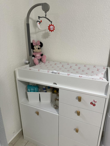ASTM Certificate White Baby Dresser <b>Changing</b> <b>Table</b> Nursery Storage Shelves <b>Drawers</b> Diaper Station for Kids Bedroom - Product Image 2