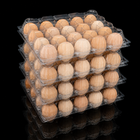 Boîte d'emballage commerciale pour œufs, 20 compartiments, en PET transparent de qualité alimentaire, empilable, antichoc, avec cavités indépendantes