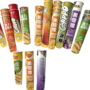 Gobelets en papier d'emballage de qualité alimentaire de tube push-up étanche à paroi unique avec logo personnalisé pour la crème glacée et <span class=keywords><strong>Calippo</strong></span> avec couvercle - Product Image 2