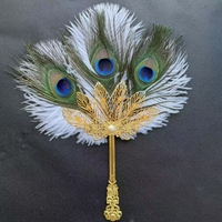 Éventail en plumes, accessoires de danse Hanfu, éventail polyvalent à tenir à la main