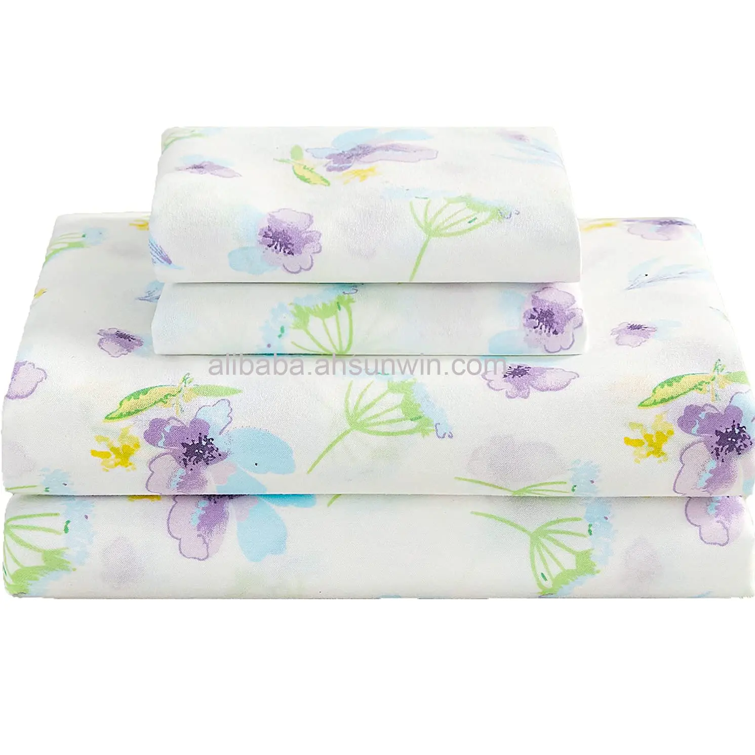 Canadian Floral Printed Single Fitted Bed Sheet Custom Bedsheet Bedding Set Egyptian Cotton