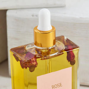 Venta al por mayor natural crudo 100% puro 100mL multiuso cuidado de la piel flor de Rosa aceite de masaje para el vello facial cuerpo en botella cuadrada - Product Image 4