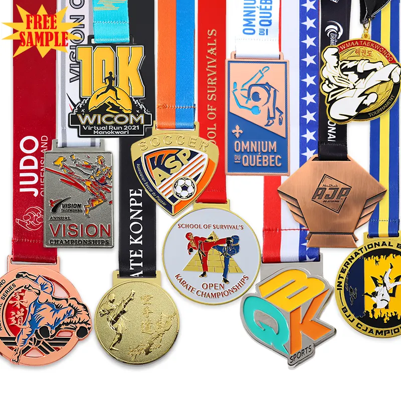 Groothandel Internationale Medaille Marathon Hardlopen Sport Medaille Custom Desgin 2d 3d Jiu Jitsu Taekwondo Karate Medaille