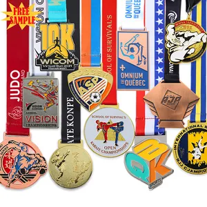 Wholesale International Medal Marathon Running Race Sport Medal Custom Desgin 2d 3D Jiu Jitsu Taekwondo Karate Medal
