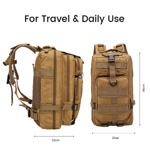 Sac à dos tactique unisexe camouflage pour moto, 21L, en nylon imperméable, avec sangle réglable pour la pêche en extérieur, fermeture éclair - Product Image 6