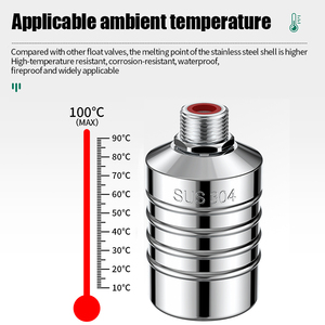 304 Edelstahl-Kugelventil Manuelle Automatische Wasserstandsregelung 1/<span class=keywords><strong>2</strong></span>\" 3/4\" für Wassertank und Wasserturm - Product Image 5
