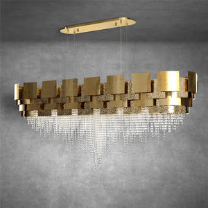 High Quality Home Decor Nordic Modern Gold Luxury K9 Crystal Raindrop <b>Chandelier</b> for Hotel Project - Product Image 3