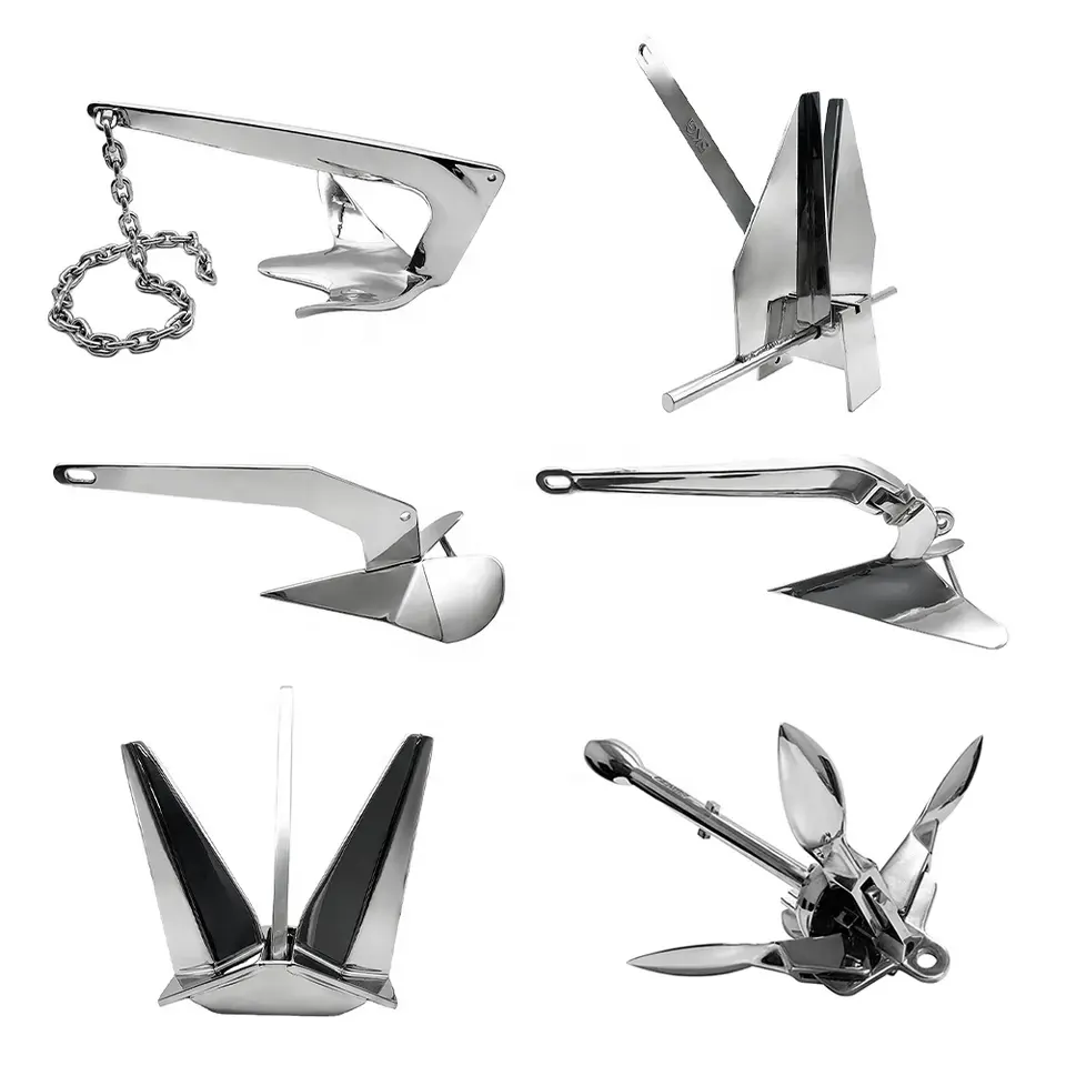 Vendita calda Kayak Boat Yacht Anchor accessori per la pesca Kayak ancoraggio pieghevole Delta Bruce Boat Anchors