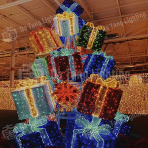 Caja de Regalo 3D con Luz LED, Impermeable IP65, para Interiores/Exteriores, Iluminación Nocturna Económica para Paisajes y Eventos - Product Image 4