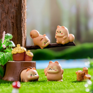 ตุ๊กตากระรอกอ้วนจิ๋วทำจากเรซิ่นสำหรับตกแต่งภูมิทัศน์ ของตกแต่งรูปสัตว์ขนาดเล็ก ของประดับ DIY - Product Image 3