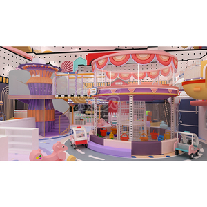 Aire de jeux intérieure rose personnalisée, équipement de jeux souples, château gonflable - Product Image 4
