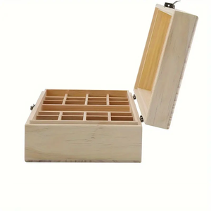 Organizador <span class=keywords><strong>de</strong></span> madera <span class=keywords><strong>de</strong></span> gran capacidad para 25 aceites esenciales, perfecto para aromaterapia y <span class=keywords><strong>remedios</strong></span> naturales, <span class=keywords><strong>caja</strong></span> <span class=keywords><strong>de</strong></span> almacenamiento <span class=keywords><strong>de</strong></span> madera sin terminar - Product Image 5