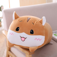 Vente en gros de jouets pour hamster en peluche de dessin animé personnalisés oreillers d'éléphant en peluche douce pour la décoration intérieure coussins de canapé pour enfants