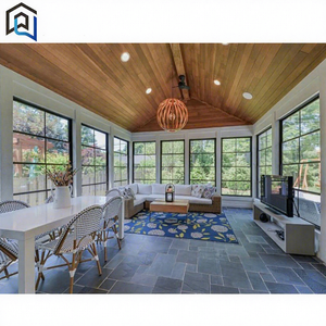 Diseño moderno europeo Sun Room Shade House Aleación de aluminio transparente Vidrio templado Deslizante Estilo abierto <span class=keywords><strong>Terraza</strong></span> de <span class=keywords><strong>techo</strong></span> técnica - Product Image 2